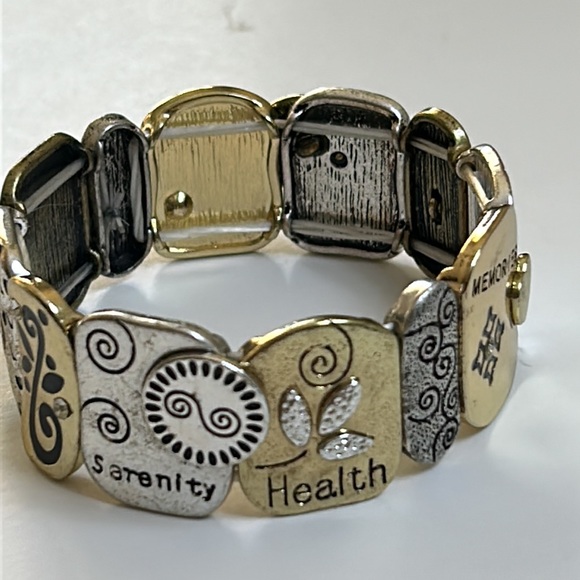 Uplifting - Inspirational - Bracelet - Alternating Gold & Silver Tones - $20 - Picture 3 of 5